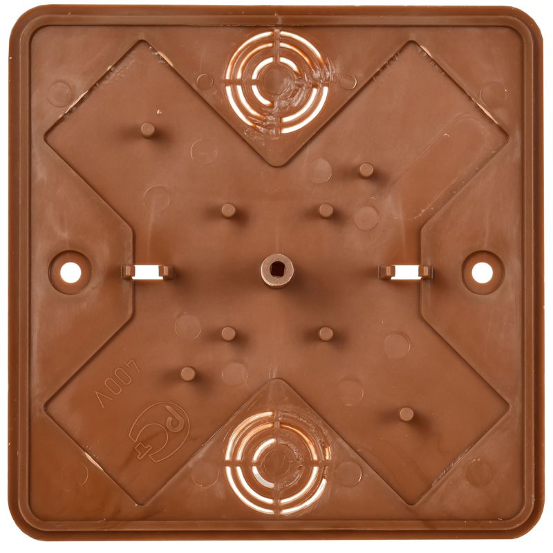 Коробка распаячная КМ41218-05 для открытой проводки безгалогенная (HF) 100х100х29мм дуб IEK