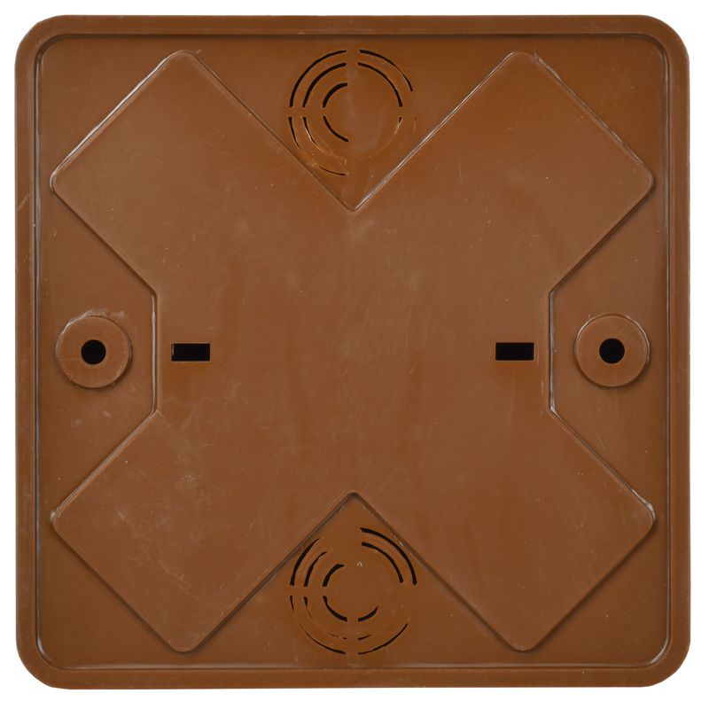 Коробка распаячная КМ41218-05 для открытой проводки безгалогенная (HF) 100х100х29мм дуб IEK