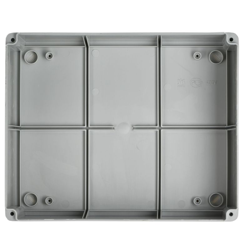 Коробка распаячная КМ41272 для открытой проводки безгалогенная (HF) 240х195х90мм IP55 5 вводов серая IEK