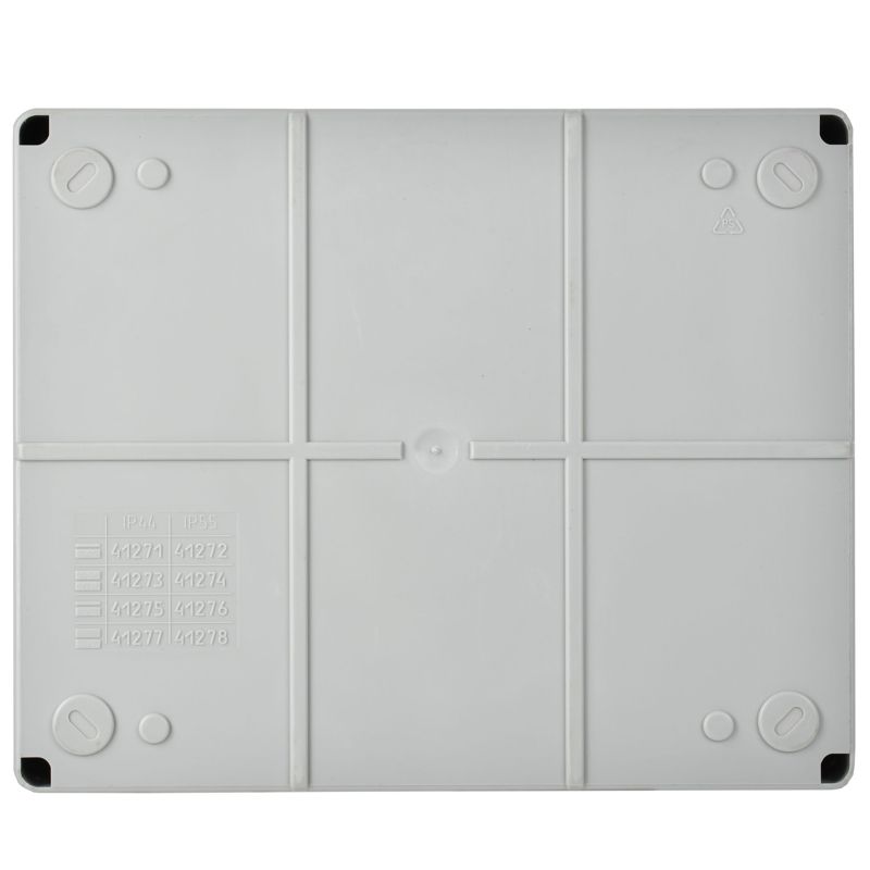 Коробка распаячная КМ41272 для открытой проводки безгалогенная (HF) 240х195х90мм IP55 5 вводов серая IEK