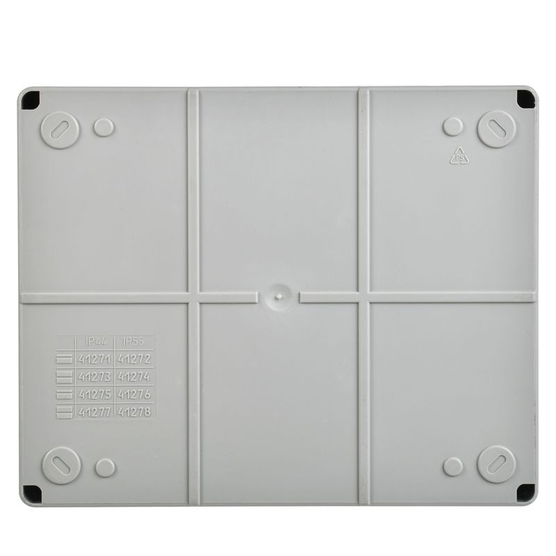 Коробка распаячная КМ41342 для открытой проводки безгалогенная (HF) 240х195х90мм с монтажной платой IP55 5 вводов серая IEK