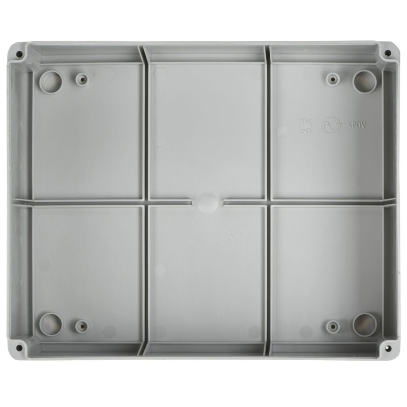 Коробка распаячная КМ41274 для открытой проводки безгалогенная (HF) 240х195х165мм IP55 5 вводов серая IEK