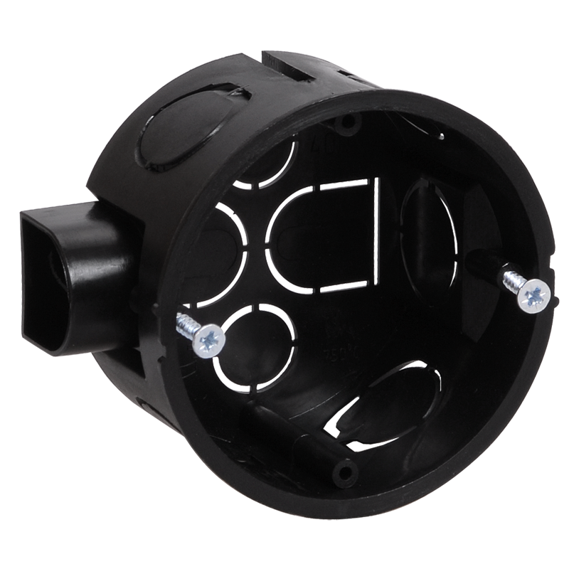 Коробка установочная КМ40003 d65x34мм для твердых стен (с саморезами) IEK