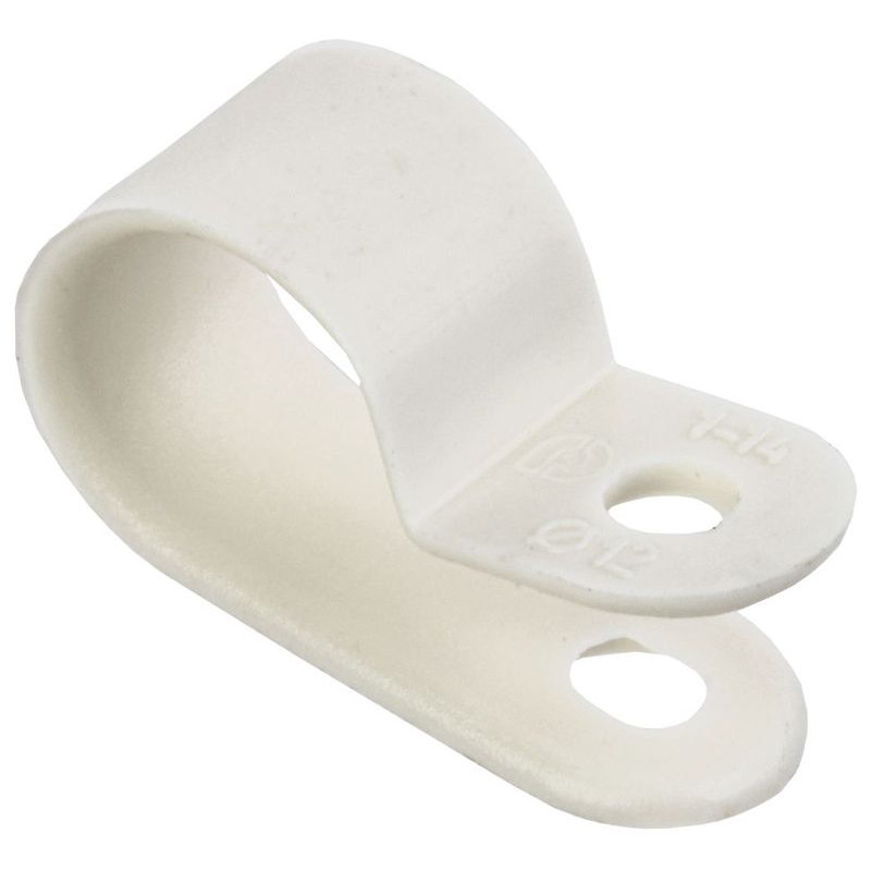 Скоба крепежная 12мм нейлоновая белая (50шт) IEK