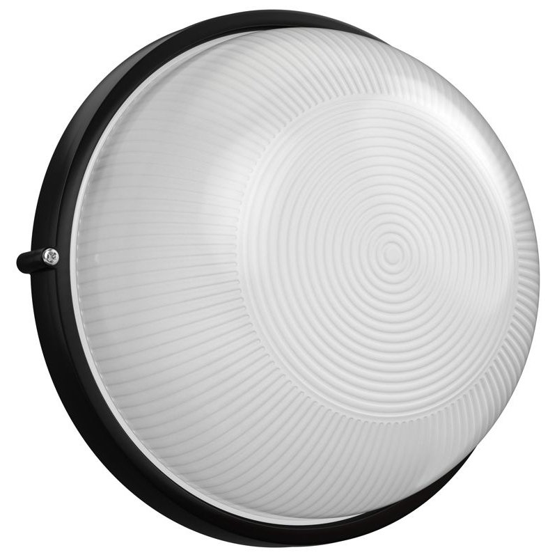 Светильник НПП1101 круг 100Вт IP54 черный IEK