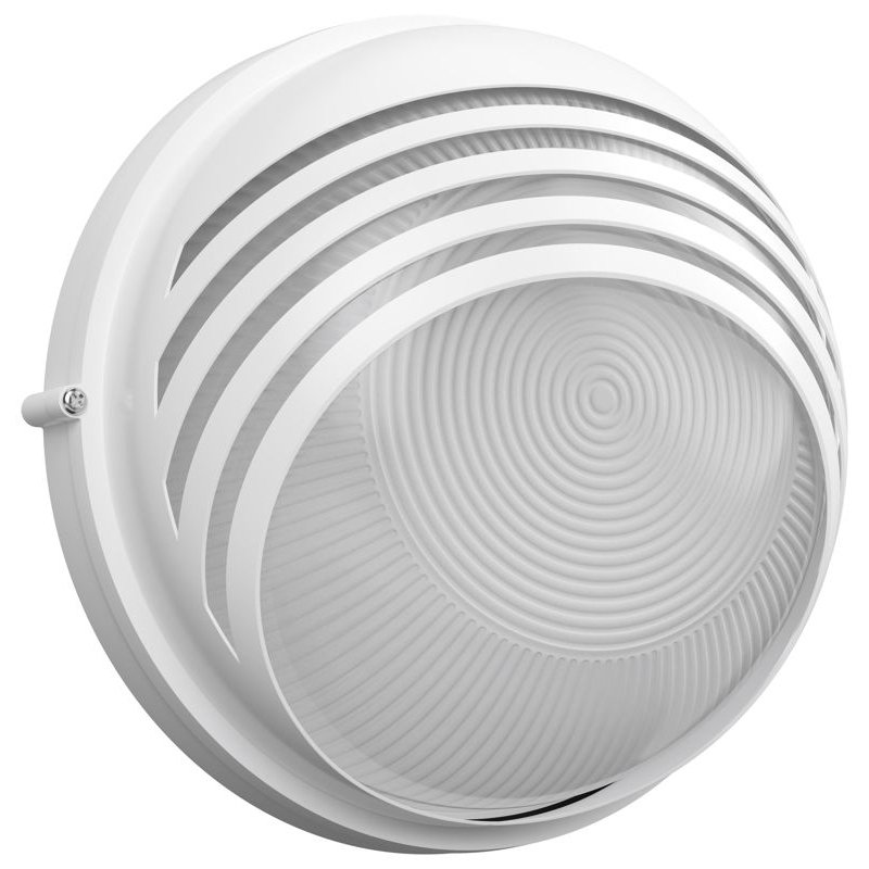 Светильник НПП1107 круг ресничка 100Вт IP54 белый IEK