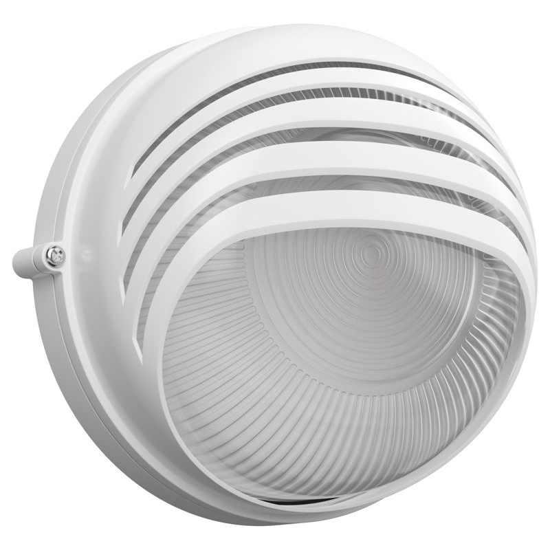 Светильник НПП1307 круг ресничка 60Вт IP54 белый IEK