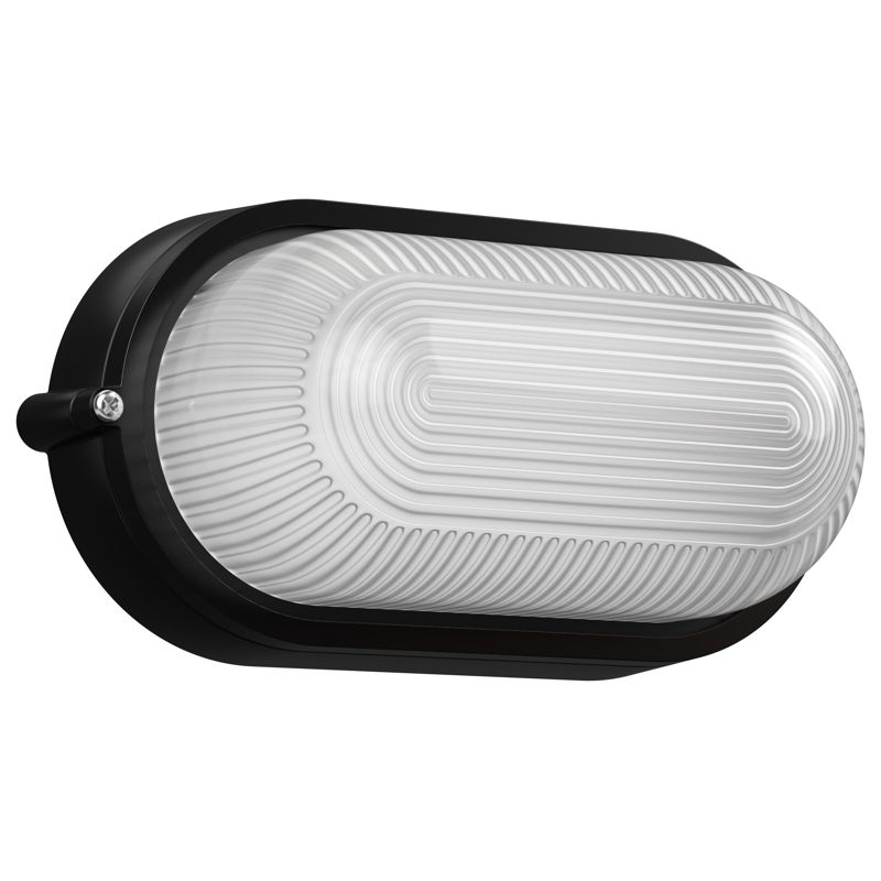 Светильник НПП1401 овал 60Вт IP54 черный IEK