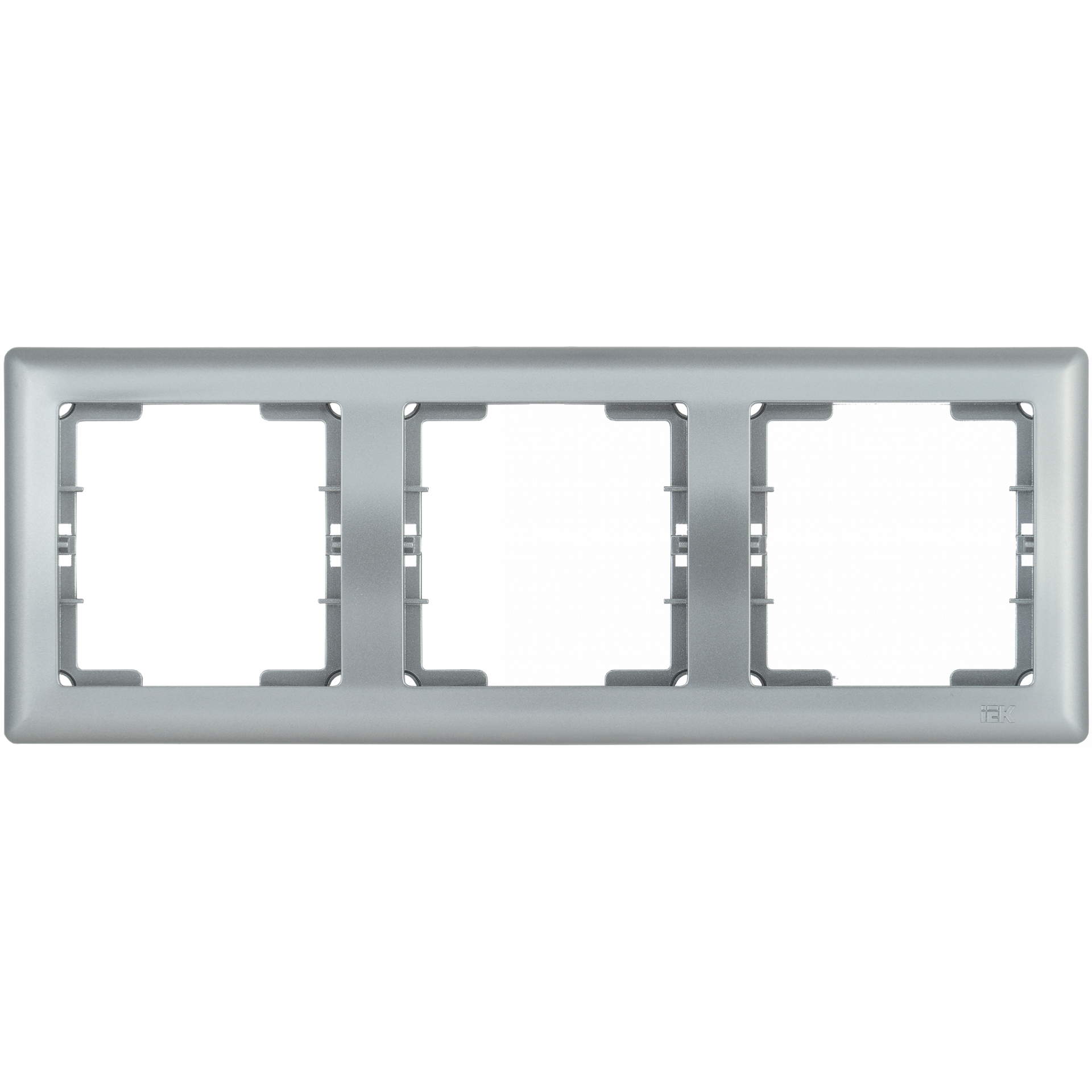РГ-3-БС Рамка 3 мест. гориз. BOLERO серебряный IEK