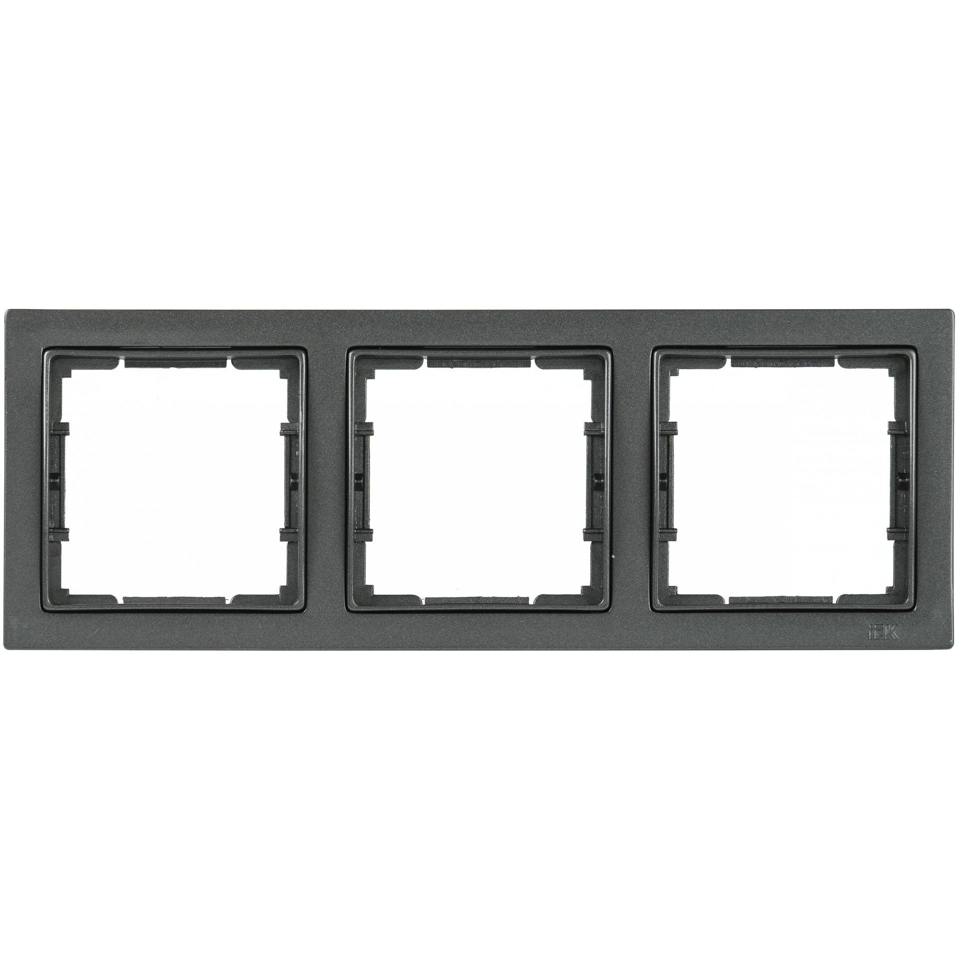 РУ-3-БА Рамка 3 мест. квадратная BOLERO Q1 антрацит IEK