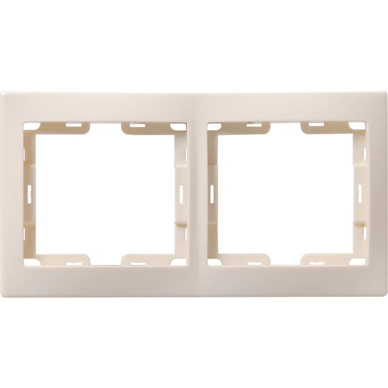 KVARTA Рамка 2-местная вертикальная РВ-2-ККм кремовый GENERICA
