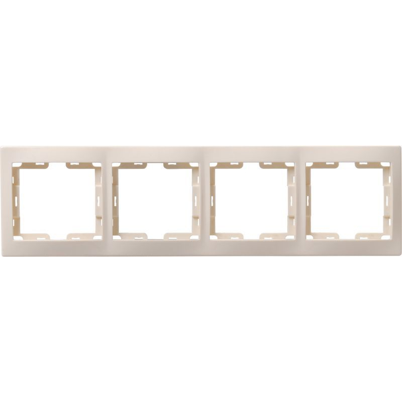 KVARTA Рамка 4-местная вертикальная РВ-4-ККм кремовый GENERICA