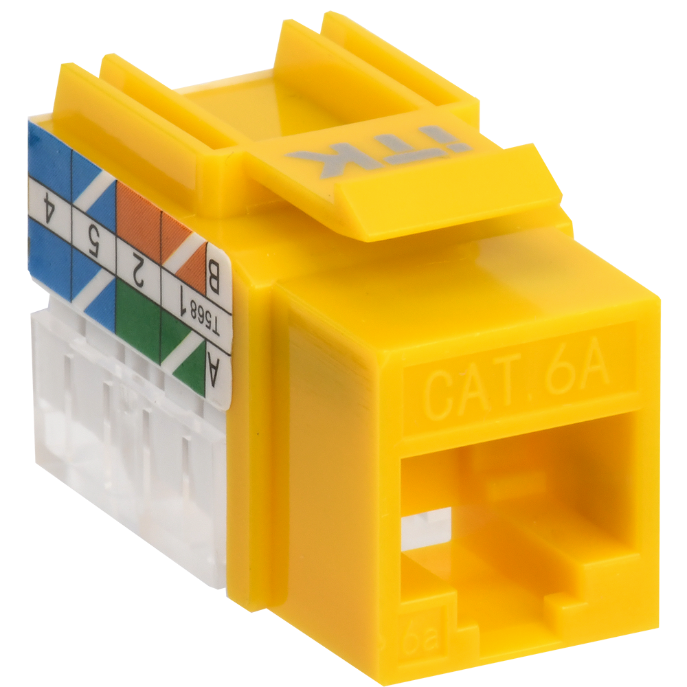 ITK Модуль Keystone Jack кат.6A UTP 110 IDC 90град жёлтый