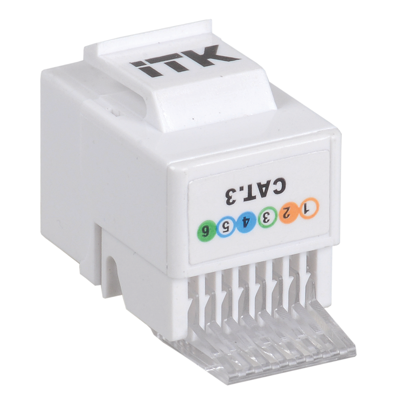 ITK Модуль Keystone Jack кат.3 RJ12, UTP, IDC 110, горизонтальная заделка