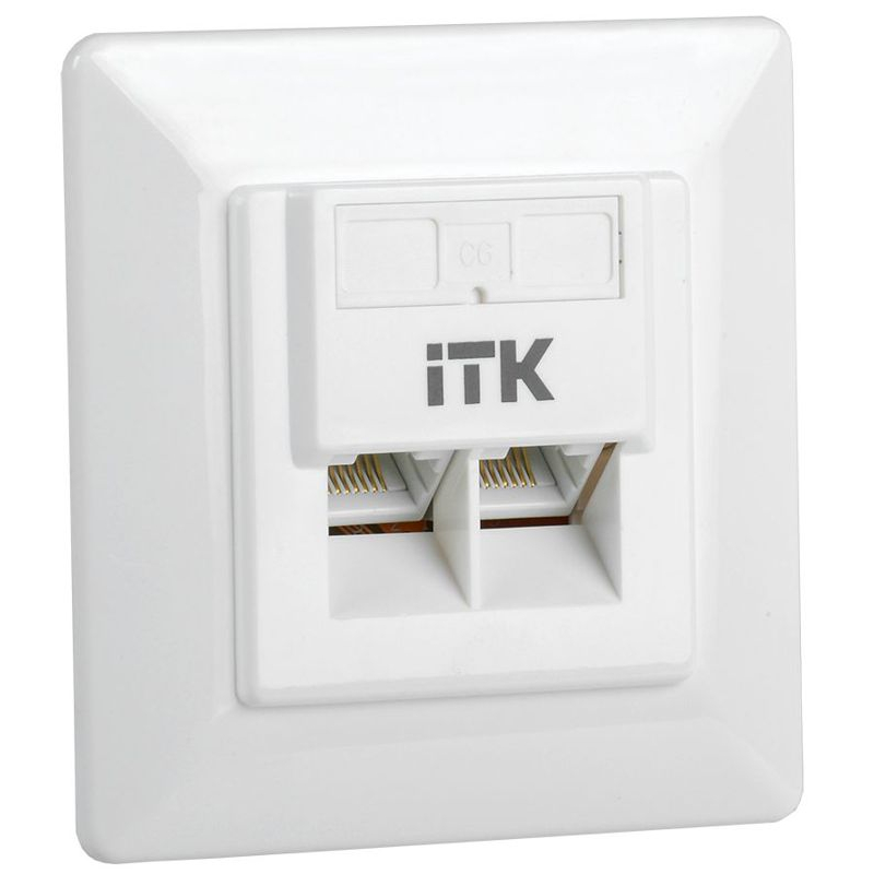 ITK Внутренняя информационная розетка RJ45 кат.6 UTP 2 порта