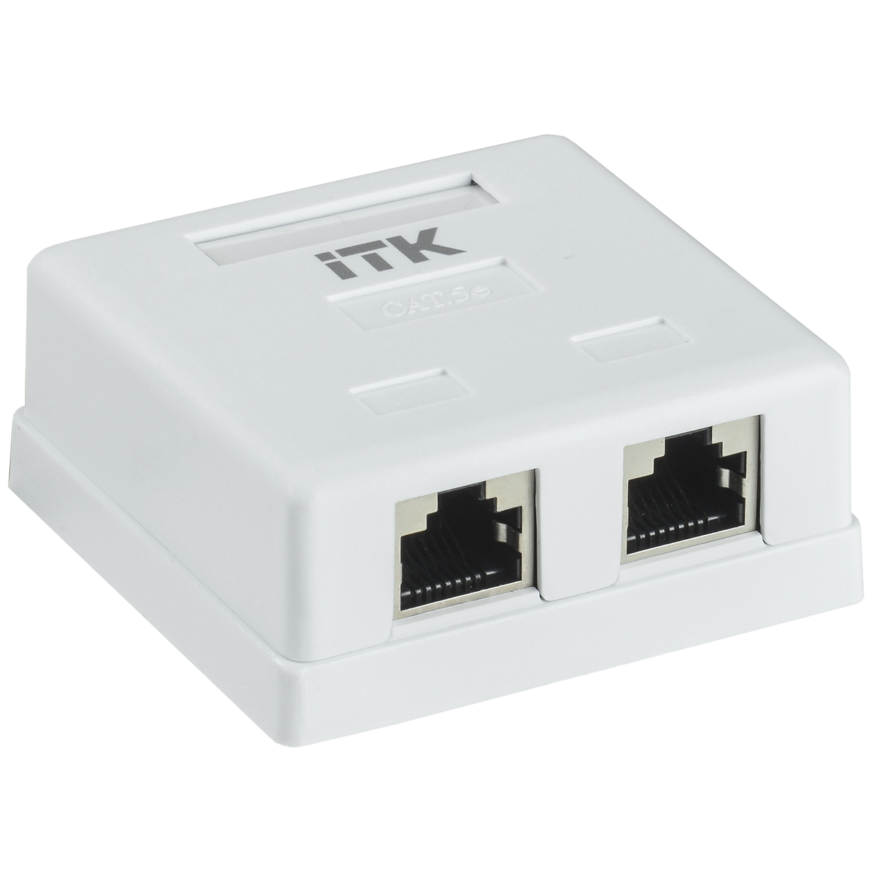 ITK Настенная инф. розетка RJ45 кат. 5E FTP 2-порт