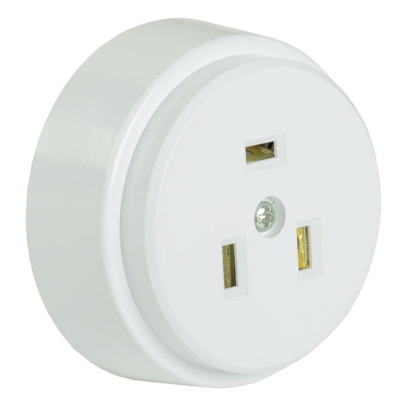 РПпл10-01-Ст Розетка разборная для плиты с заземлением открытая установка 32А белая IEK