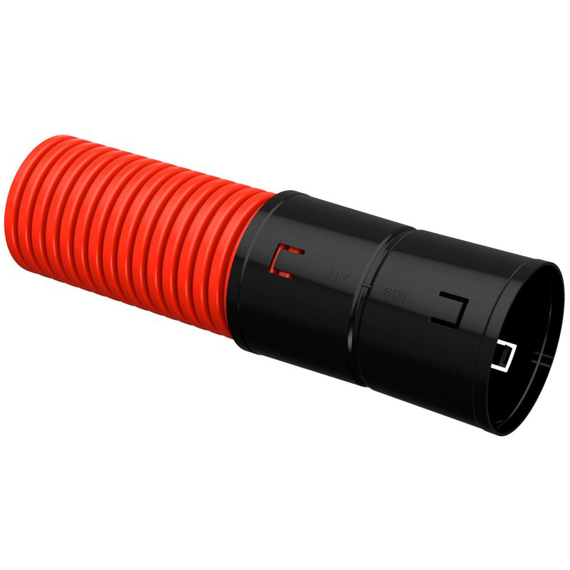 Труба гофрированная двустенная ПНД d=110мм красная (100м) IEK