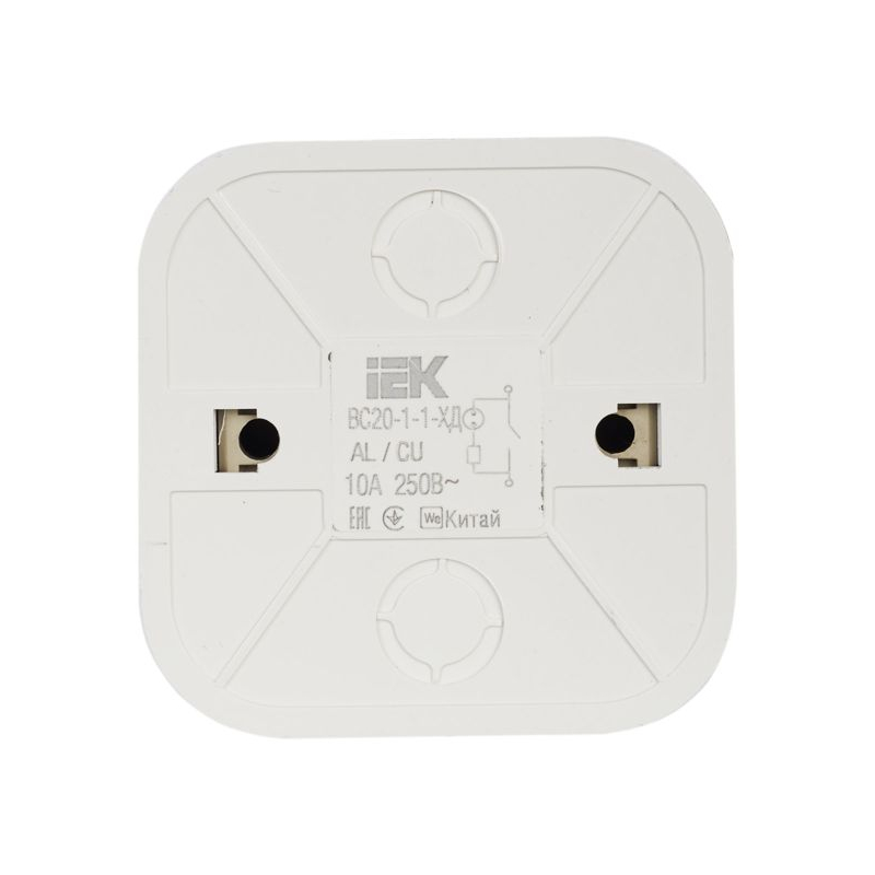 GLORY Выключатель 1-клавишный для открытой установки с индикацией ВС20-1-1-ХД дуб IEK