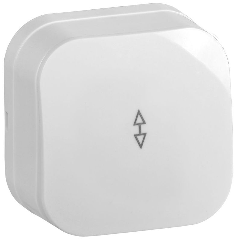 GLORY Выключатель 1-клавишный для открытой установки проходной 10А ВСп10-1-0-ХБ белый IEK