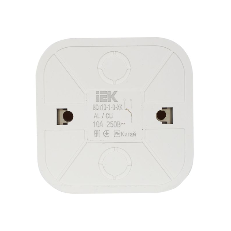 GLORY Выключатель 1-клавишный для открытой установки проходной 10А ВСп10-1-0-ХК кремовый IEK