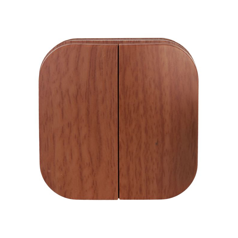 GLORY Выключатель 2-клавишный для открытой установки 10А ВС20-2-0-ХД дуб IEK