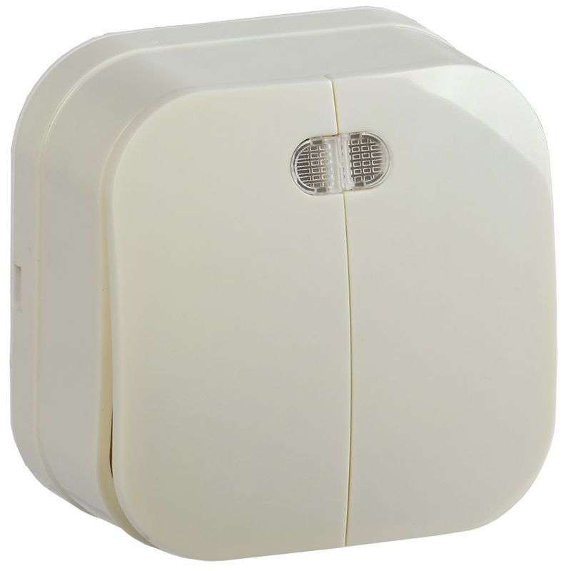 GLORY Выключатель 2-клавишный для открытой установки с индикацией 10А ВС20-2-1-ХК кремовый IEK