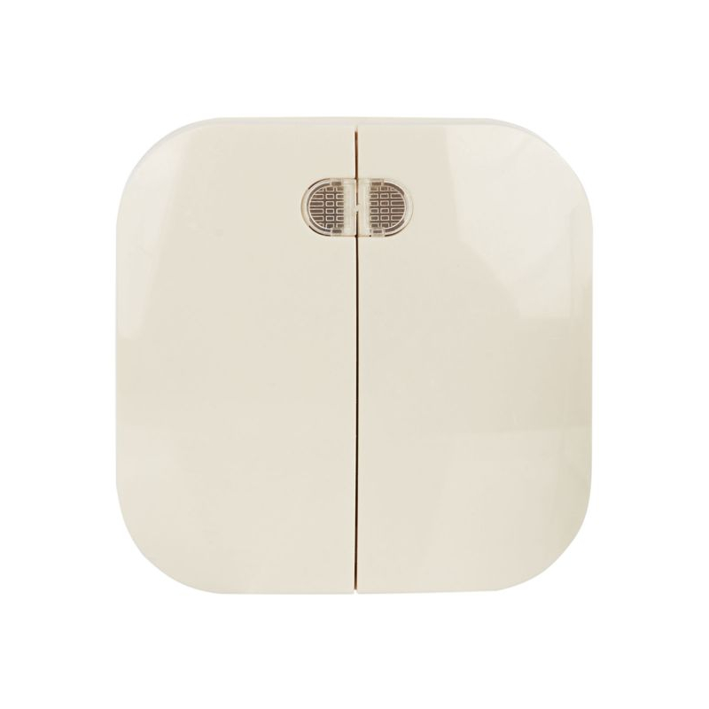 GLORY Выключатель 2-клавишный для открытой установки с индикацией 10А ВС20-2-1-ХК кремовый IEK