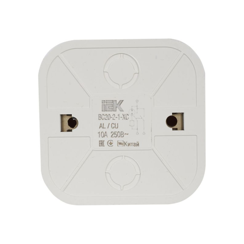 GLORY Выключатель 2-клавишный для открытой установки с индикацией 10А ВС20-2-1-ХС сосна IEK