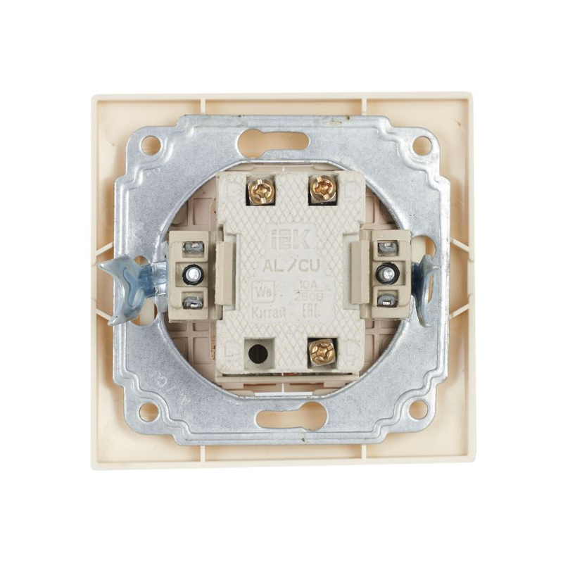 KVARTA Выключатель 2-клавишный 10А кер. ВС10-2-0-Км кремовый GENERICA