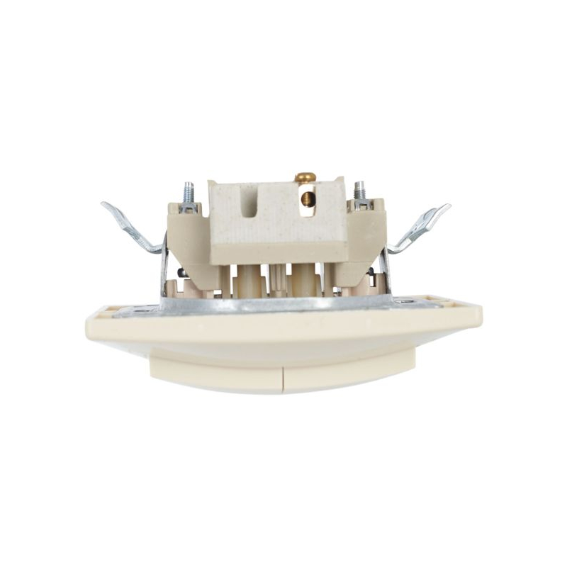 KVARTA Выключатель 2-клавишный 10А кер. ВС10-2-0-Км кремовый GENERICA