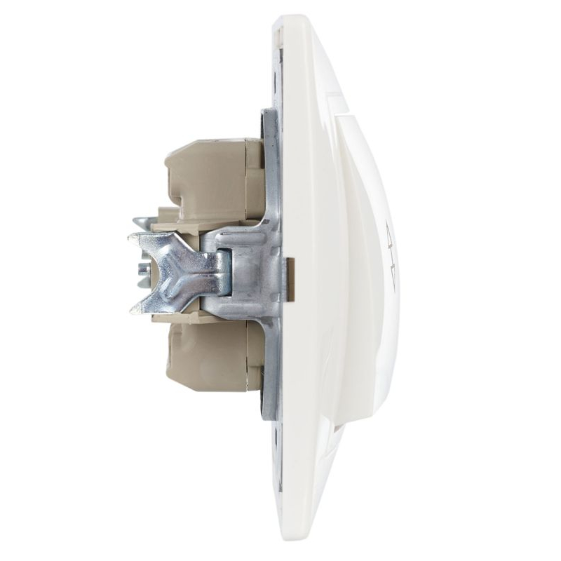 KVARTA Выключатель 2-клавишный проходной 10А ВСп10-2-0-КБ белый GENERICA