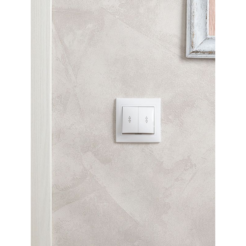 KVARTA Выключатель 2-клавишный проходной 10А ВСп10-2-0-КБ белый GENERICA