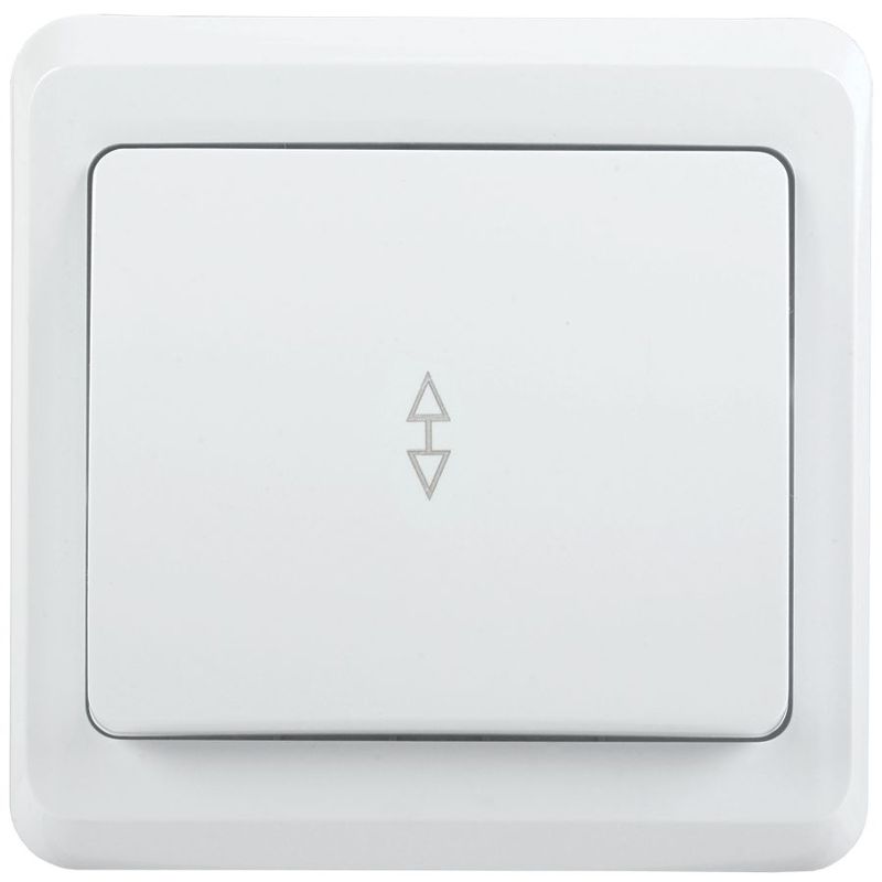 VEGA Выключатель 1-клавишный проходной 10А ВСп10-1-0-ВБ белый GENERICA