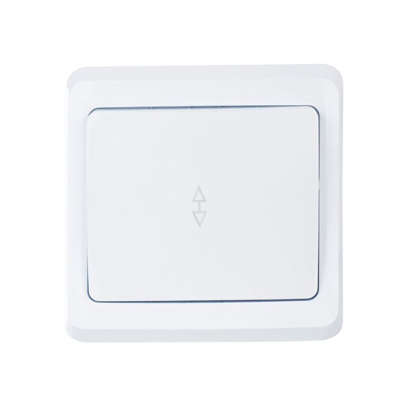 VEGA Выключатель 1-клавишный проходной 10А ВСп10-1-0-ВБ белый GENERICA