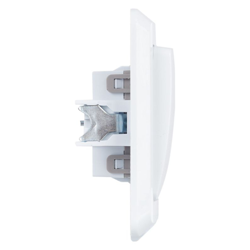 VEGA Выключатель 1-клавишный проходной 10А ВСп10-1-0-ВБ белый GENERICA