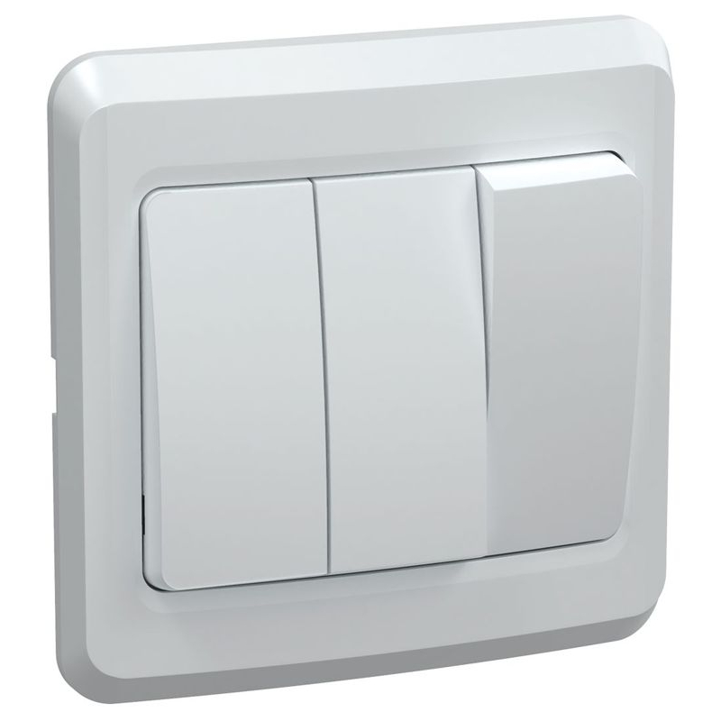 VEGA Выключатель 3 кл. 10А ВС10-3-0-ВБ белый GENERICA