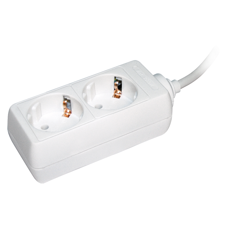 Удлинитель У02 2 места 2P+PE/2м 3х1мм2 16А/250В IEK