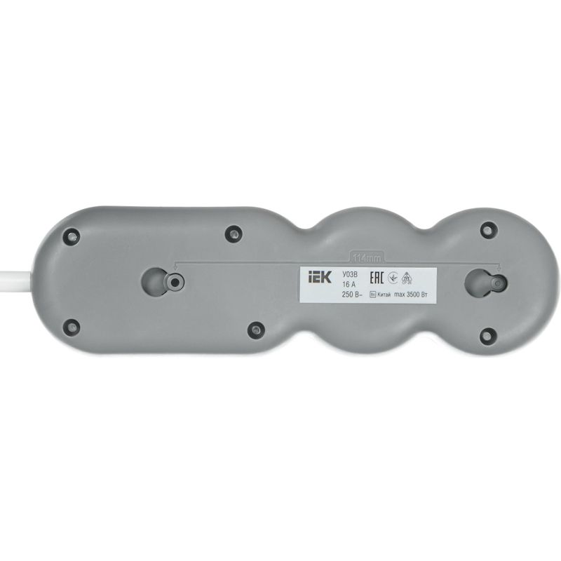 Удлинитель У03В 3 места с заземлением 5м 3х1,5мм2 16А/250В UNO IEK