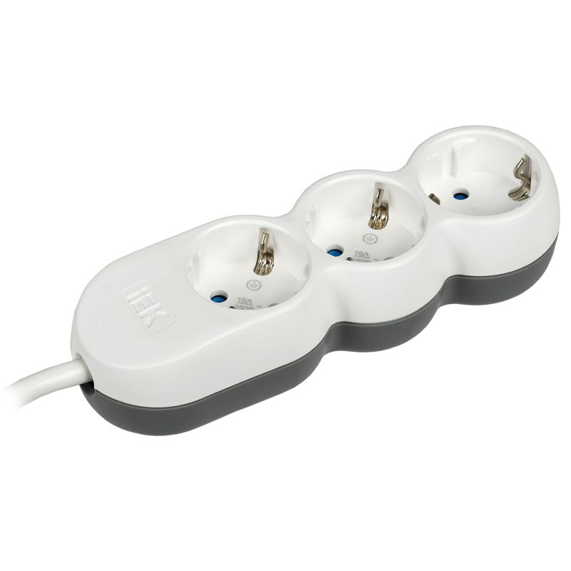 Удлинитель У03 3 места с заземлением 1,5м 3х1,5мм2 16А/250В UNO IEK