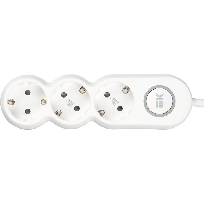 Удлинитель У03В 3 места с заземлением 1,5м 3х1,5мм2 16А/250В UNO IEK