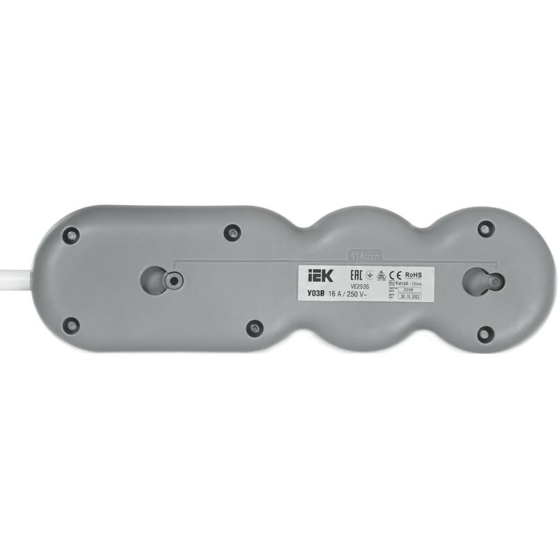 Удлинитель У03В 3 места с заземлением 1,5м 3х1,5мм2 16А/250В UNO IEK