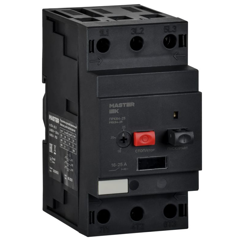 Пускатель ПРК64-25 In=25A Ir=16-25A Ue 660В IEK