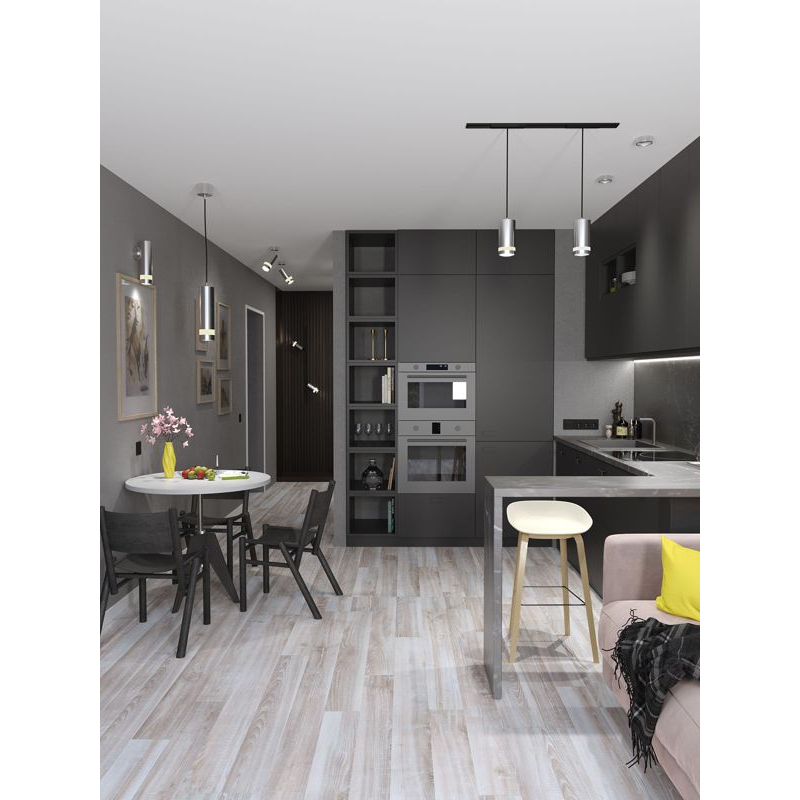 Светильник 4113 накладной под лампу GX53 хром матовый IEK