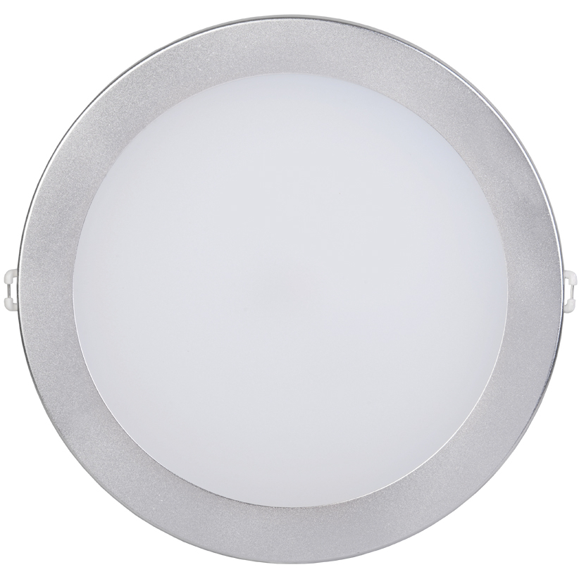 Светильник светодиодный ДВО 1608 круг 18Вт 4000K IP20 серебро IEK