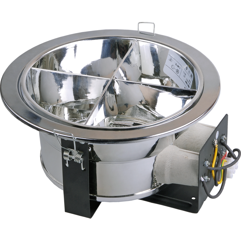 Светильник ЛВО1504 хром/круг с растром Е27 2х26 IP20 IEK