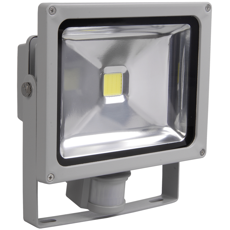 Прожектор СДО 01-20Д(детектор) светодиодный серый чип IP44 IEK