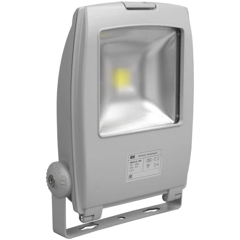 Прожектор светодиодный СДО 03-50 чип IP65 серый IEK