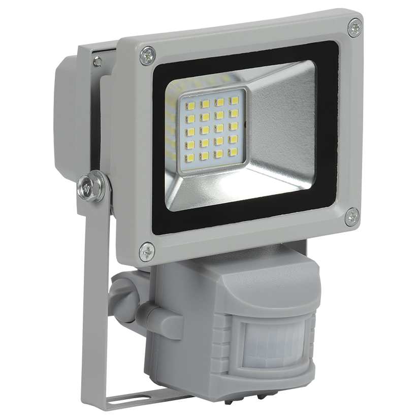 Прожектор светодиодный СДО 05-10Д (детектор) SMD IP44 серый IEK Прожектор светодиодный СДО 05-10Д (детектор) SMD IP44 серый IEK