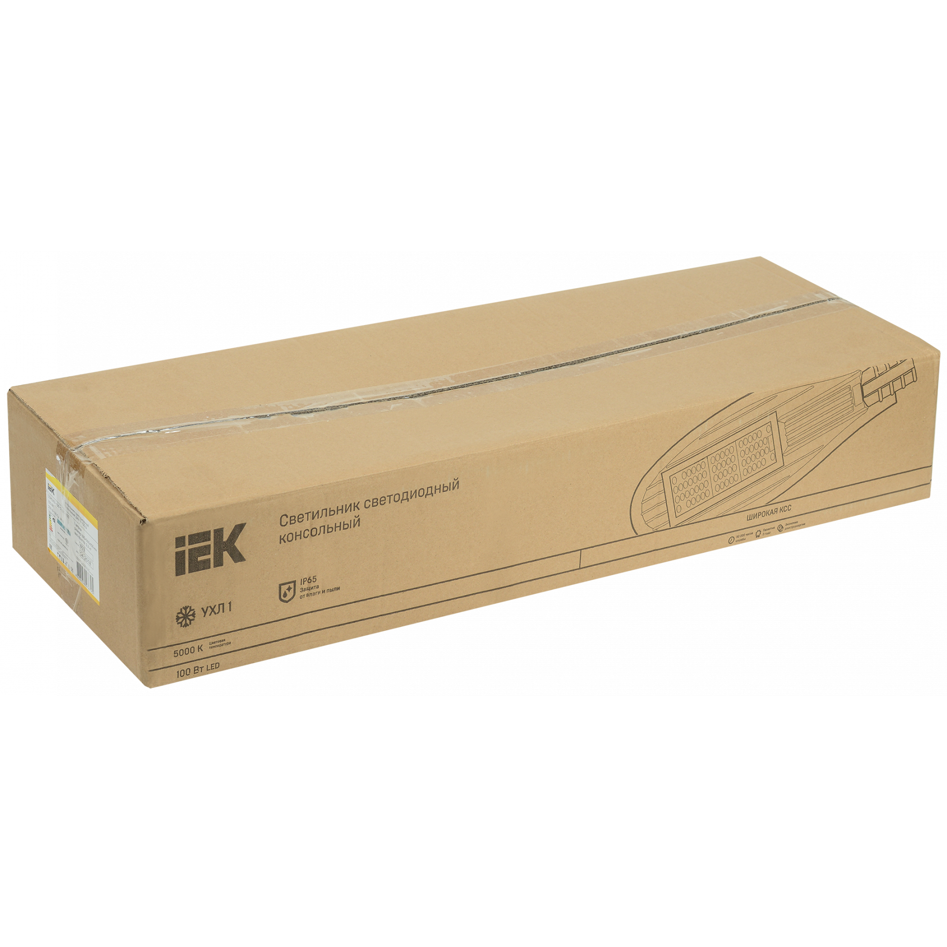 Светильник светодиодный ДКУ 01-100Ш 5000К IP65 серый IEK